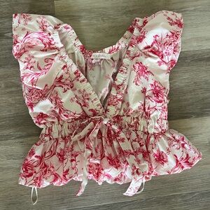 Meet Me In Santorini Adelina Tie-Front Top XS